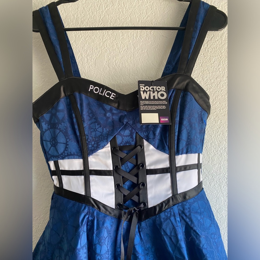 Discontinued NWT Hot Topic Dr. Who TARDIS Cosplay Dress size small